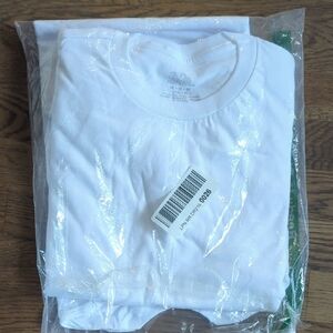 Set of 5 Fruit of the Loom White Kids Short Sleeve Tee Shirts